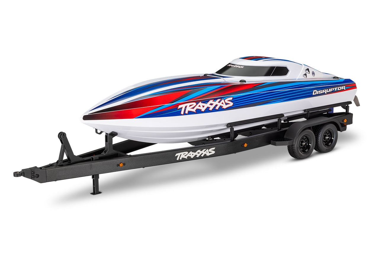 TRA10650 Remorque à bateau à essieu tandem Traxxas Navy 10, assemblée avec attelage