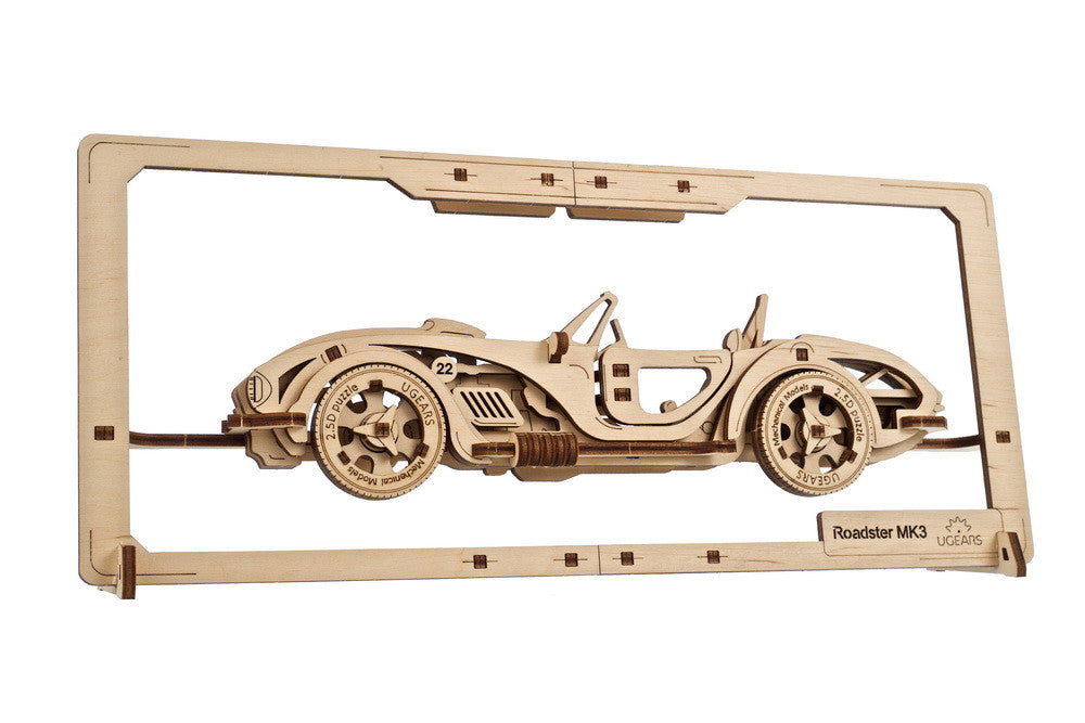 Ugears Roadster MK3 2.5D Puzzle - 62 Pieces