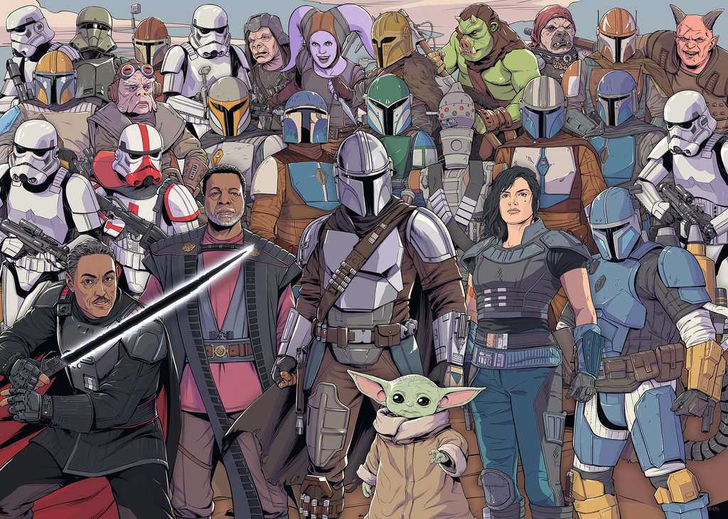 The Mandalorian Challenge 1000-Piece Puzzle Old