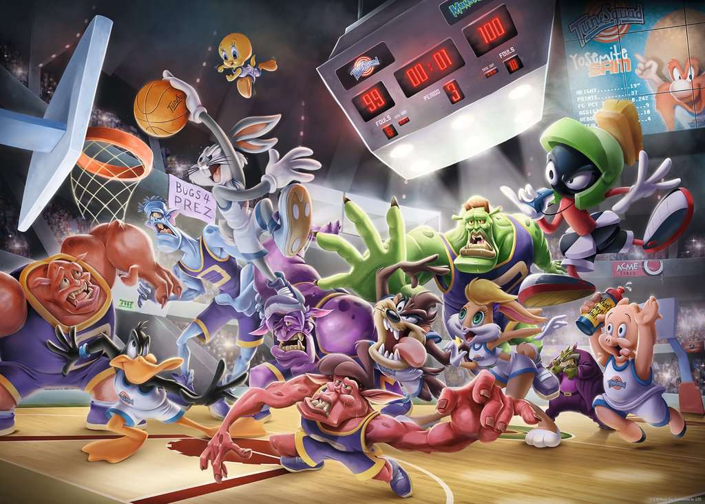 Space Jam Final Dunk 1000-Piece Puzzle Old