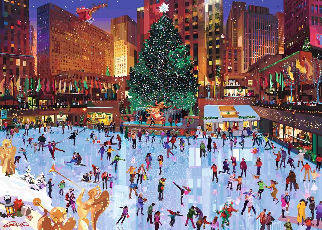 Rockefeller Center Joy 1000-Piece Puzzle Old