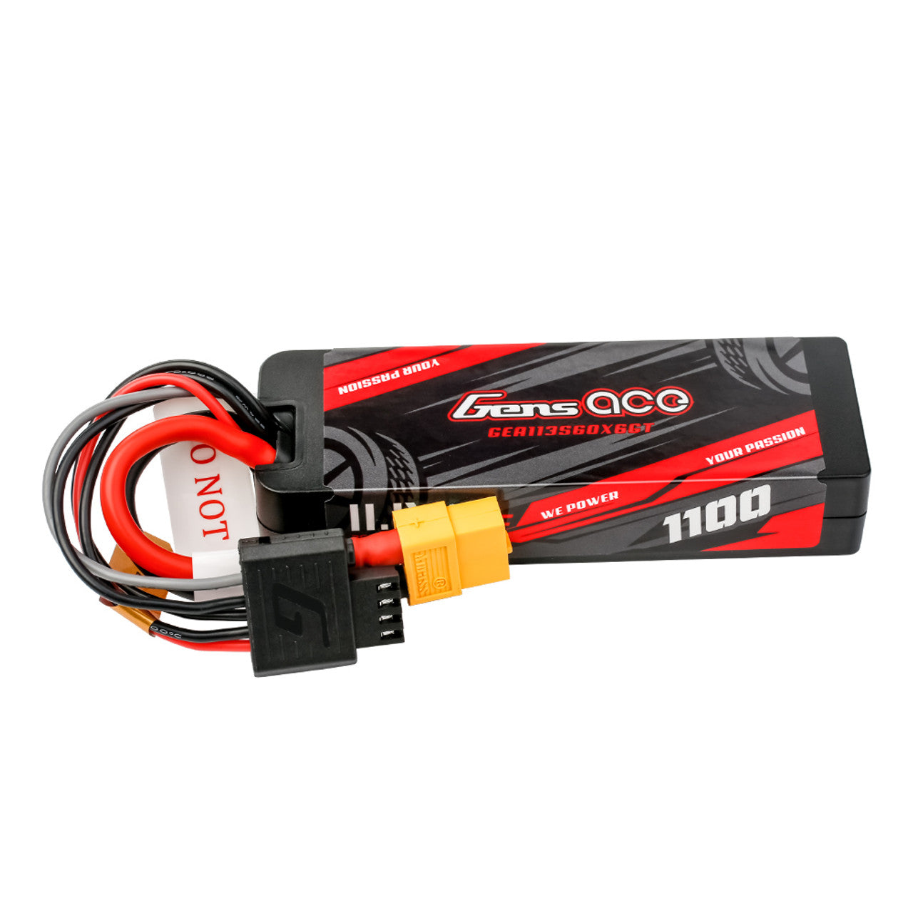 GEA113S60X6GT Gens ace 1100mAh 3S 60C 11.1V HardCase G-tech Lipo Battery Pack with XT60 Plug