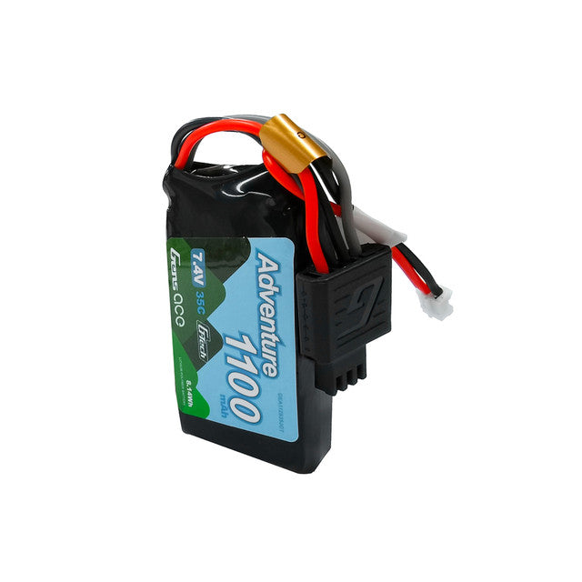 Pack de batteries Lipo Gens ace 1100mAh 2S 35C 7.4V G-tech Adventure avec prise JST-PHR