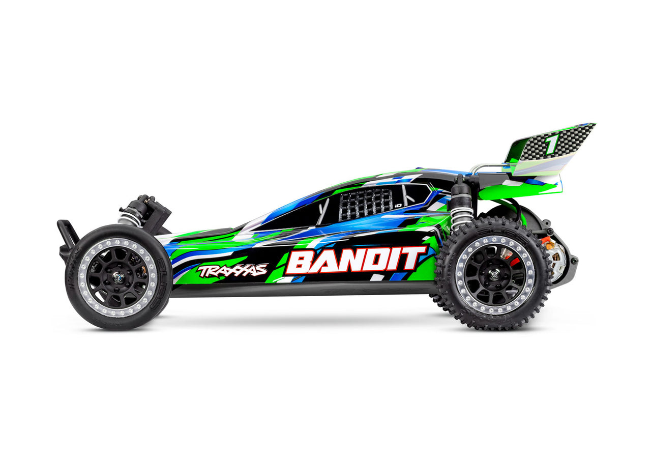 24254-8 Buggy Traxxas Bandit 1/10 HD avec TQ 2,4 GHz - Vert 