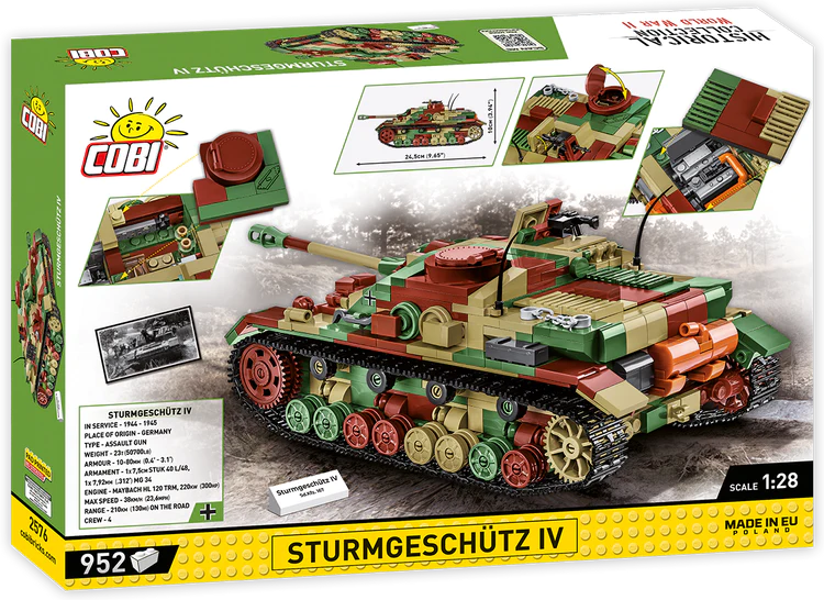 COBI-2576 COBI 952 pièces HC seconde guerre mondiale/2576/STURMGESCHUTZ IV