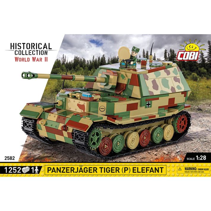 COBI-2582 COBI 1252 PCS HC WWII /2582/ PANZERJAGER TIGER(P) ELEFANT