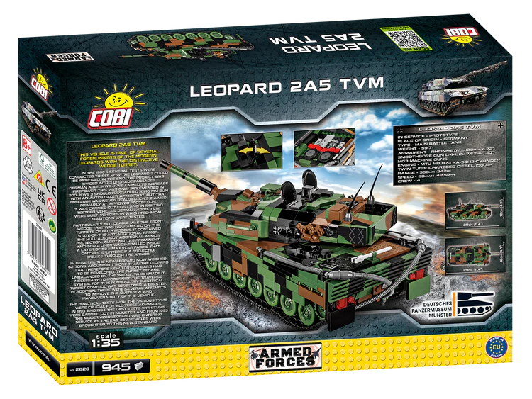 COBI-2620 COBI 945 pièces FORCES ARMÉES /2620/ LÉOPARD 2A5 TVM 