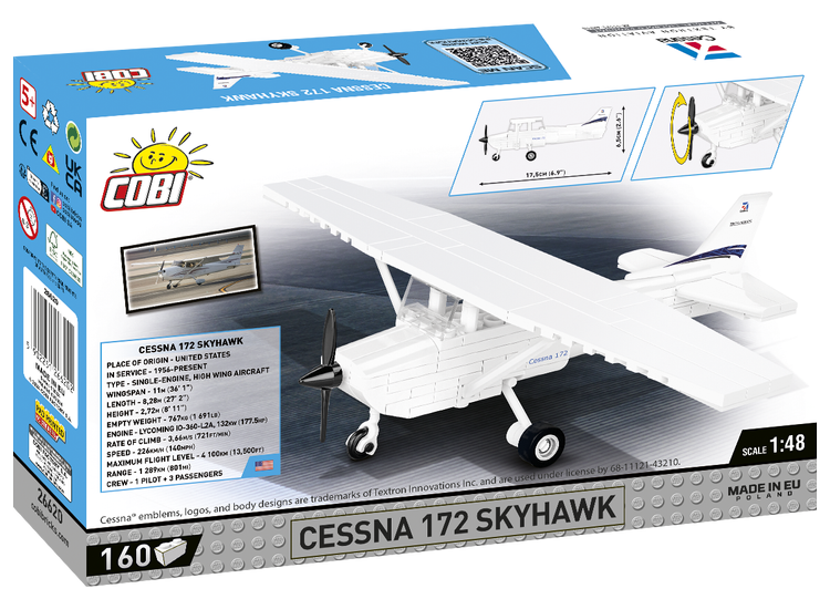 COBI-26620 Cessna 172 Skyhawk Aircraft (White)