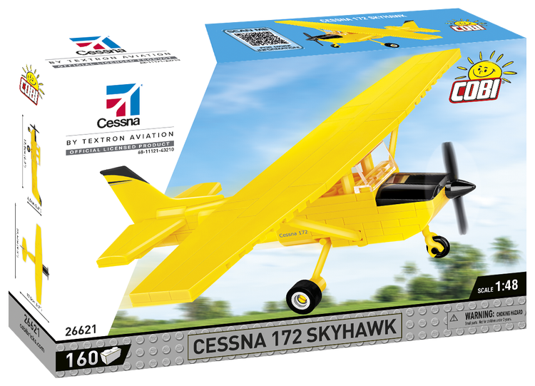 COBI-26621 Cessna 172 Skyhawk Aircraft (Yellow)