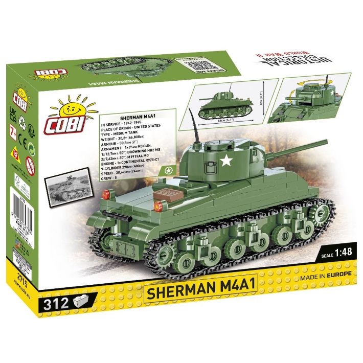 COBI-2715 COBI 312 pièces HC seconde guerre mondiale/2715/SHERMAN M4A1