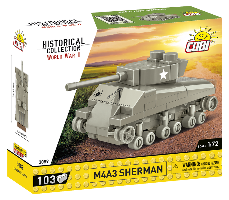 COBI-3089 COBI M4A3 Sherman Tank 1:72 Scale