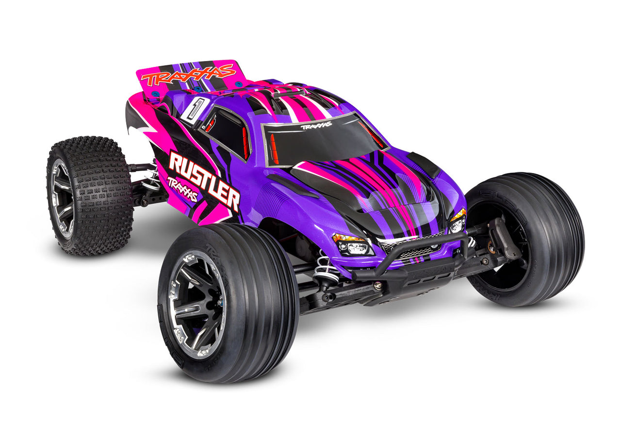 37254-8 Traxxas Rustler 1/10 Stadium Extreme Heavy Duty Truck - Pink