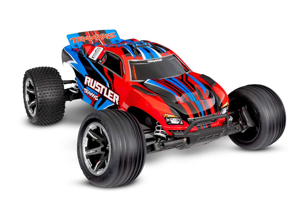 37254-8 Traxxas Rustler 1/10 Stadium Extreme Heavy Duty Truck - Red