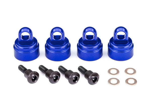 3767A Capuchon ultra-amortisseur en aluminium Traxxas (bleu) (4)