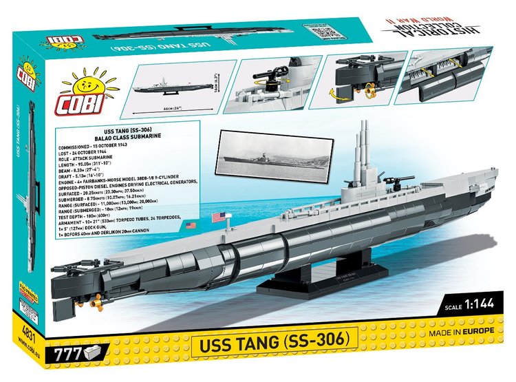 COBI-4831 COBI USS Tang (SS-306) Submarine: Set #4831