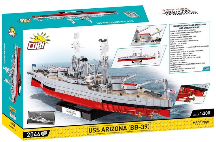 COBI-4843 COBI Battleship USS Arizona (BB-39): Set #4843