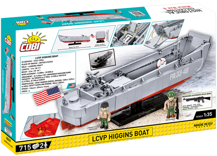 COBI-4849 LCVP Higgins Boat Landing Craft