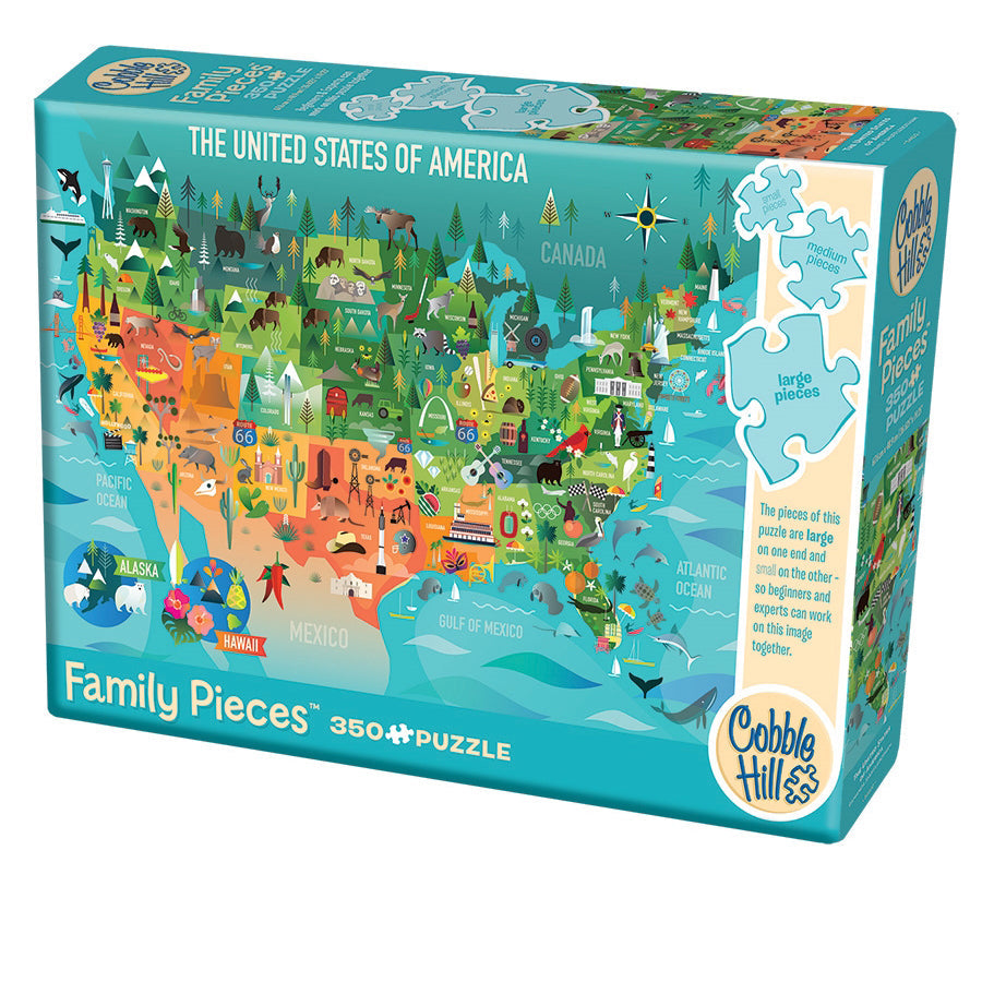 The United States of America 350-Piece Family Puzzle OLD BOX