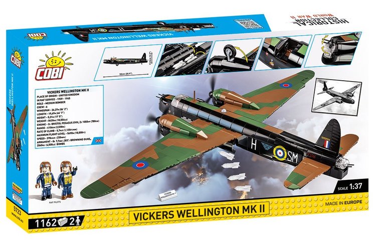 COBI-5723 Bombardier COBI Vickers Wellington MK II : ensemble #5723