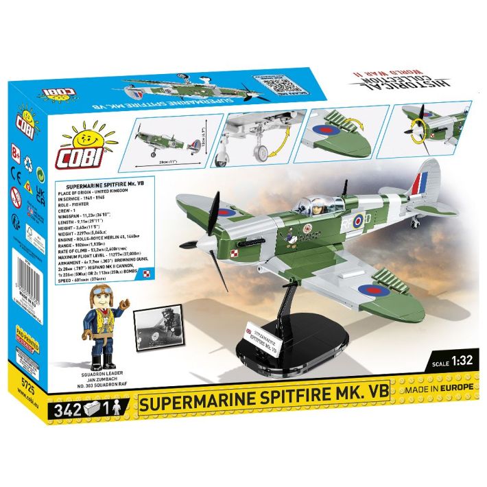 COBI-5725 COBI Supermarine Spitfire MK. VB: Set #5725 ***DAMAGED BOX***