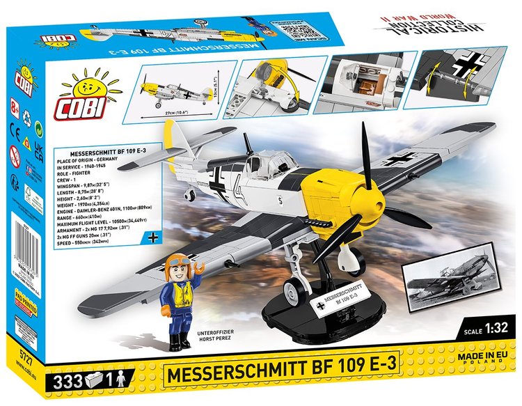 COBI-5727 COBI Messerschmitt BF 109 E-3: Conjunto #5727