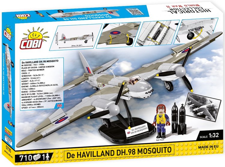 COBI-5735 COBI De Havilland DH-98 Mosquito: Set #5735