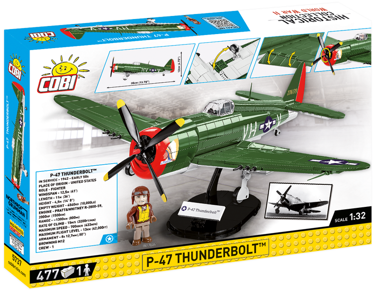 COBI-5737 COBI P-47 Thunderbolt Plane