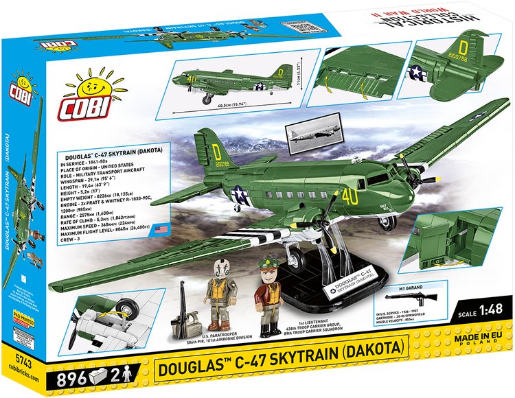 COBI-5743 COBI Douglas C-47 Skytrain (Dakota) Transport Plane : Set #5743