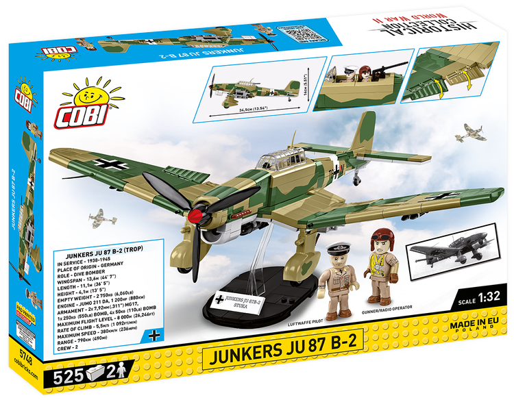 COBI-5748 Bombardero en picado COBI Junkers JU 87 B-2: Conjunto #5748