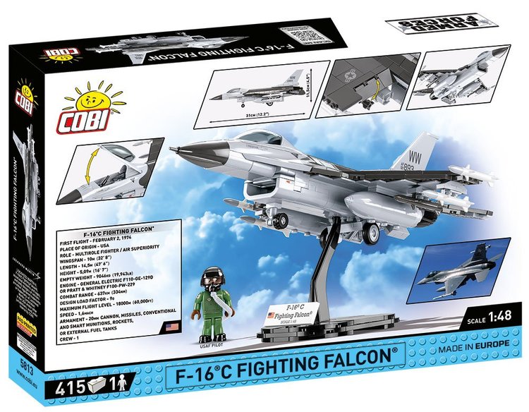 COBI-5813 COBI F-16C Fighting Falcon Jet : ensemble #5813