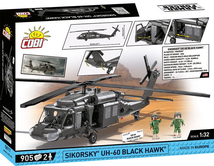 COBI-5817 COBI Sikorsky UH-60 Black Hawk Helicopter: Set #5817