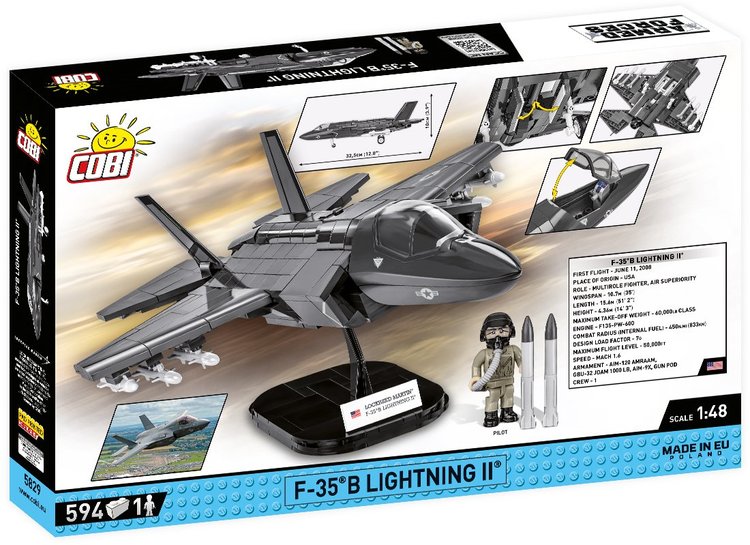 COBI-5829 COBI F-35B Lightning II (USAF) Fighter Jet: Set #5829