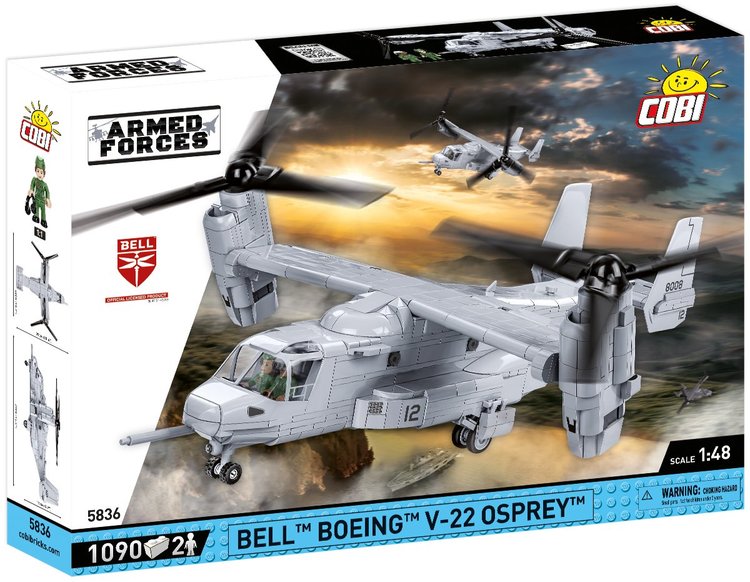 COBI-5836 COBI Bell Boeing V-22 Osprey Tiltrotar Aircraft: Set #5836