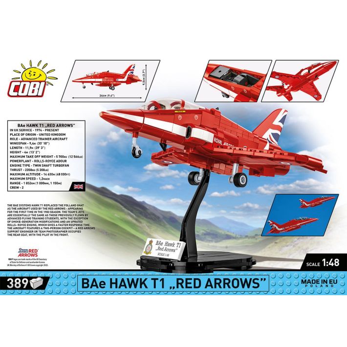 COBI-5844 COBI 389 PCS ARMED FORCES /5844/ BAE HAWK T1 RED ARROWS