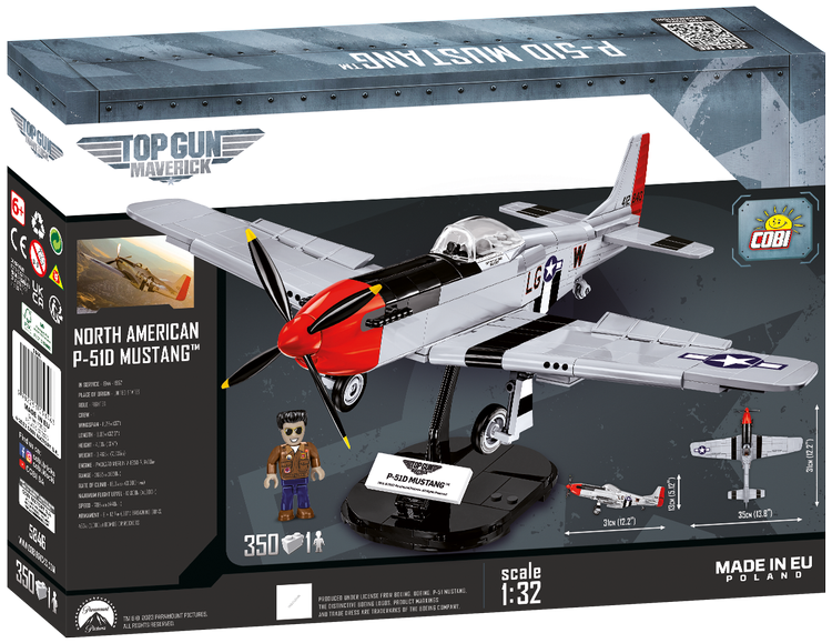 COBI-5846 COBI TOP GUN P-51D Mustang Fighter, version 2 : ensemble #5846