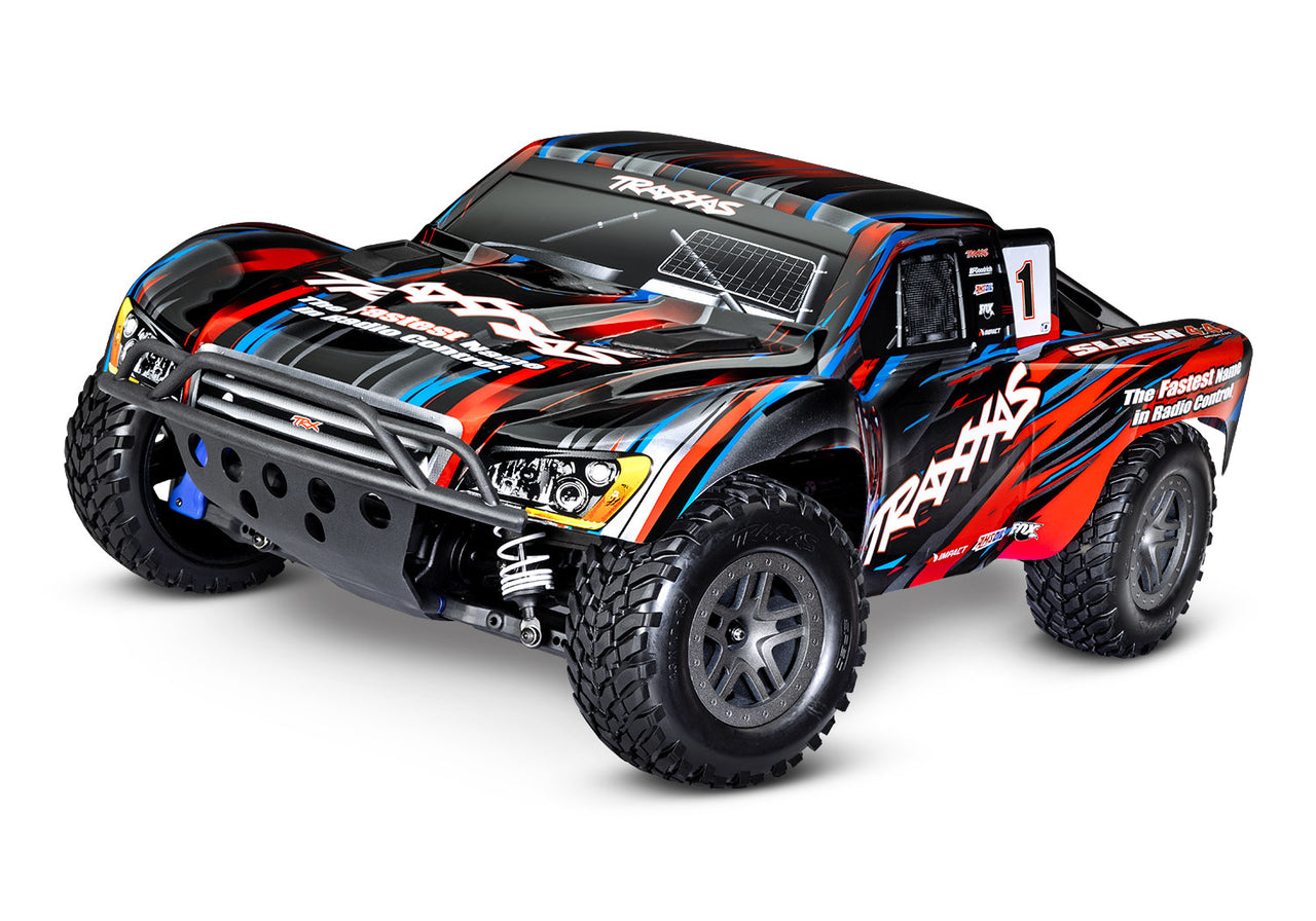 68154-4RED Traxxas Slash 1/10 4X4 BL-2s Camión de recorrido corto sin escobillas RTR-Rojo