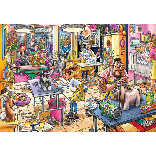 Wasgij - Le salon de chien ! Puzzle de 1000 pièces