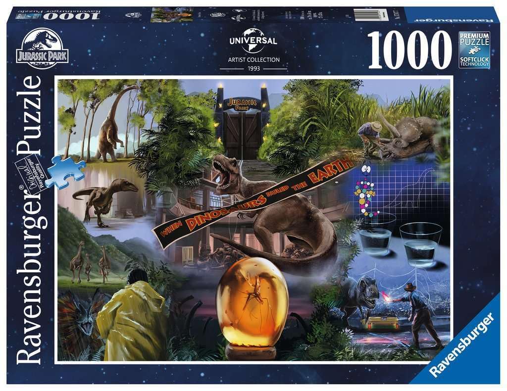 Puzzle 1000 pièces Jurassic Park - Ancienne boîte