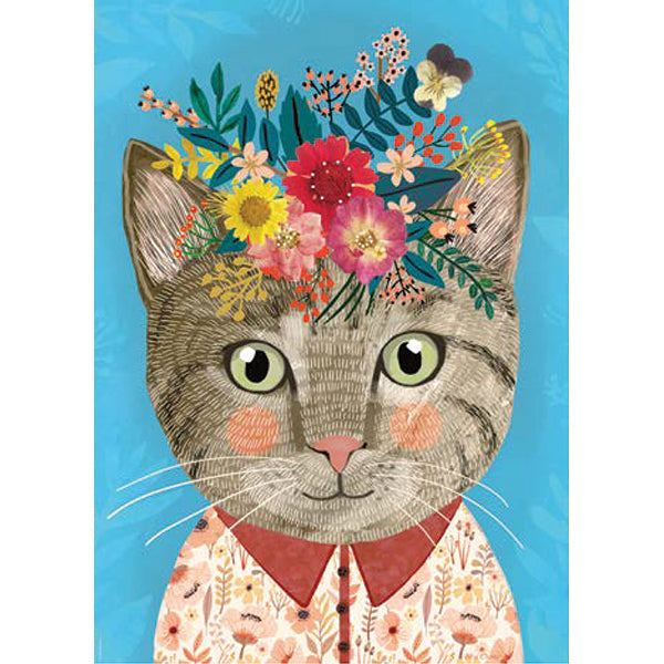 Pretty Feline, Floral Friends 1000-Piece Puzzle