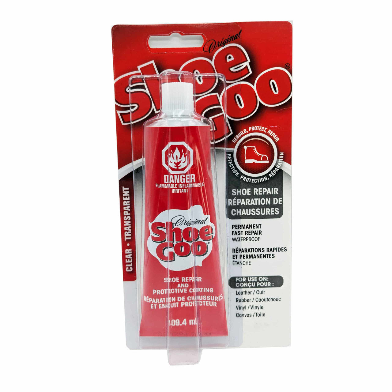 802035 Shoe Goo, Waterproof Glue and Protective Coating, Clear, 109.4ml