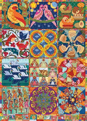 Twelve Days of Christmas Quilt 1000-Piece Puzzle