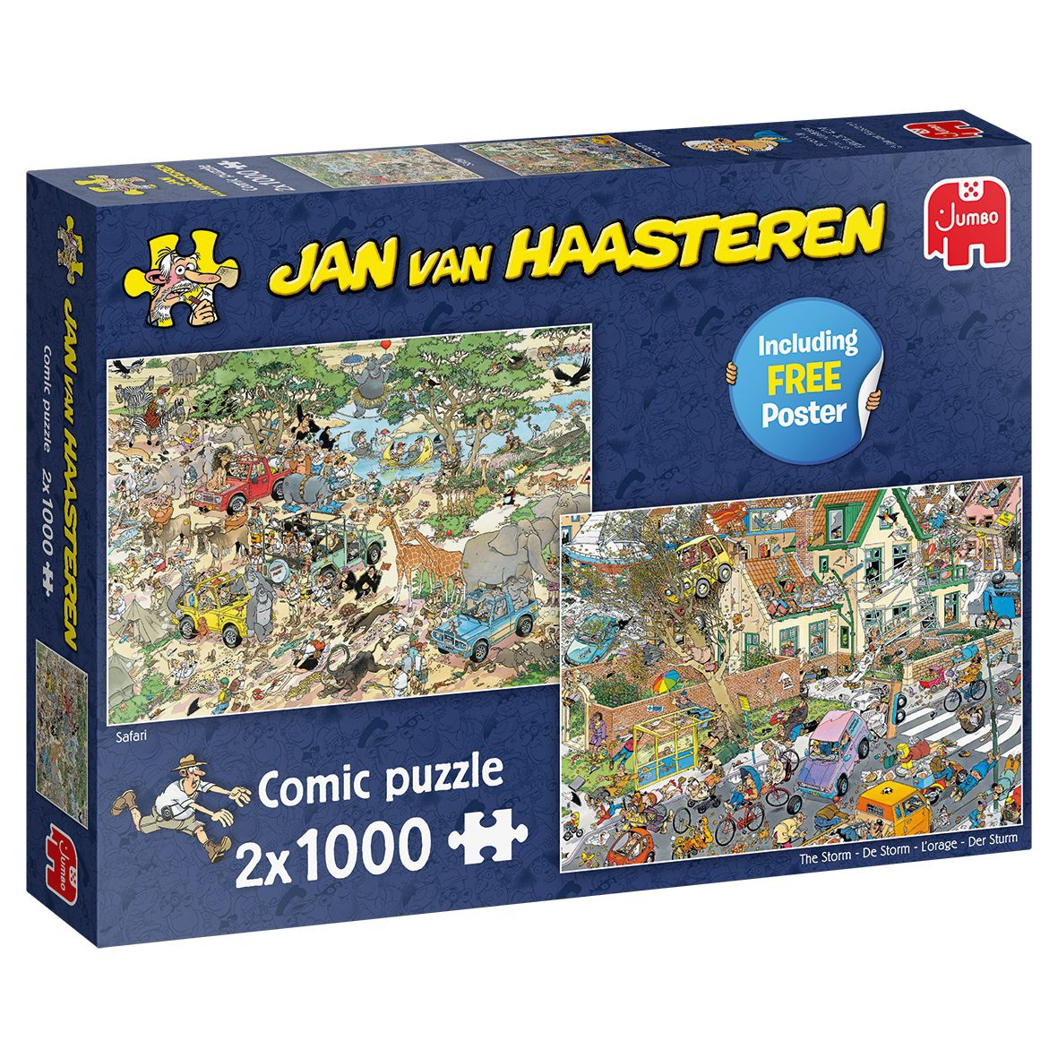 Safari & The Storm 2x1000-Piece Puzzles