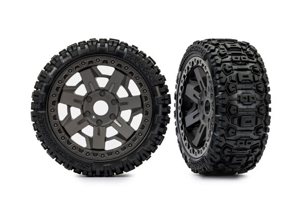 9073 Traxxas Premount 3.0" Sledgehammer on Gray wheels (2)