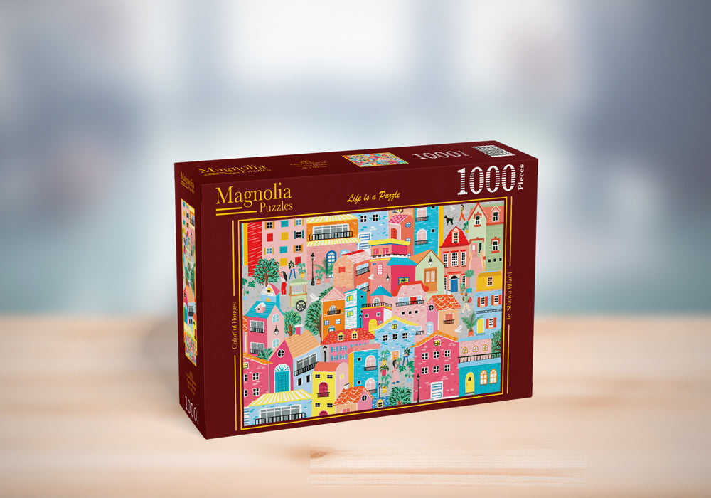 Colorful Houses 1000-Piece Puzzle