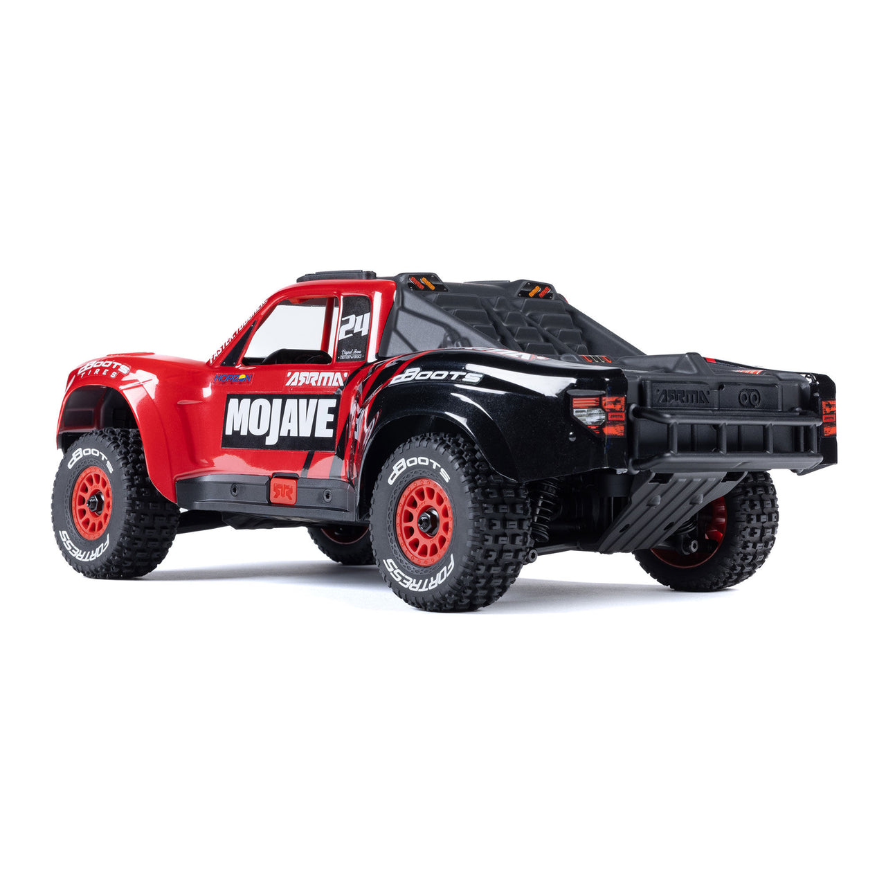 ARA2104T1 MOJAVE GROM MEGA 380 Brushed 4X4 Small Scale Desert Truck RTR with Battery & Charger, Red/Black