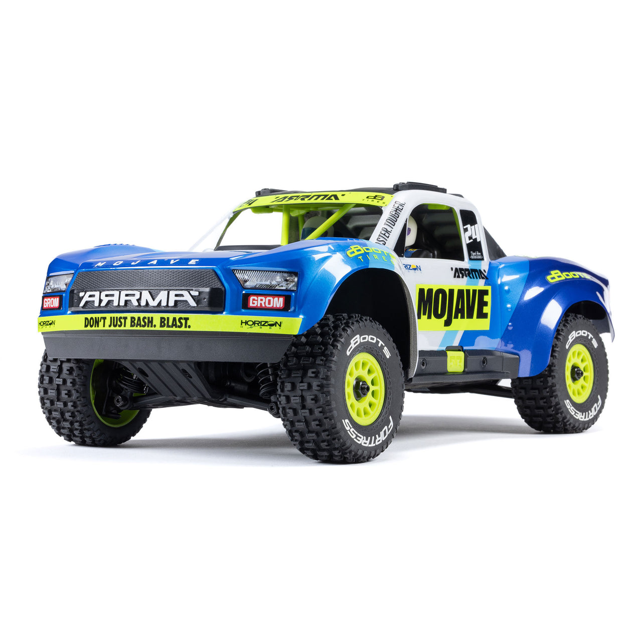 ARA2104T2 MOJAVE GROM MEGA 380 Brushed 4X4 Small Scale Desert Truck RTR with Battery & Charger, Blue/White