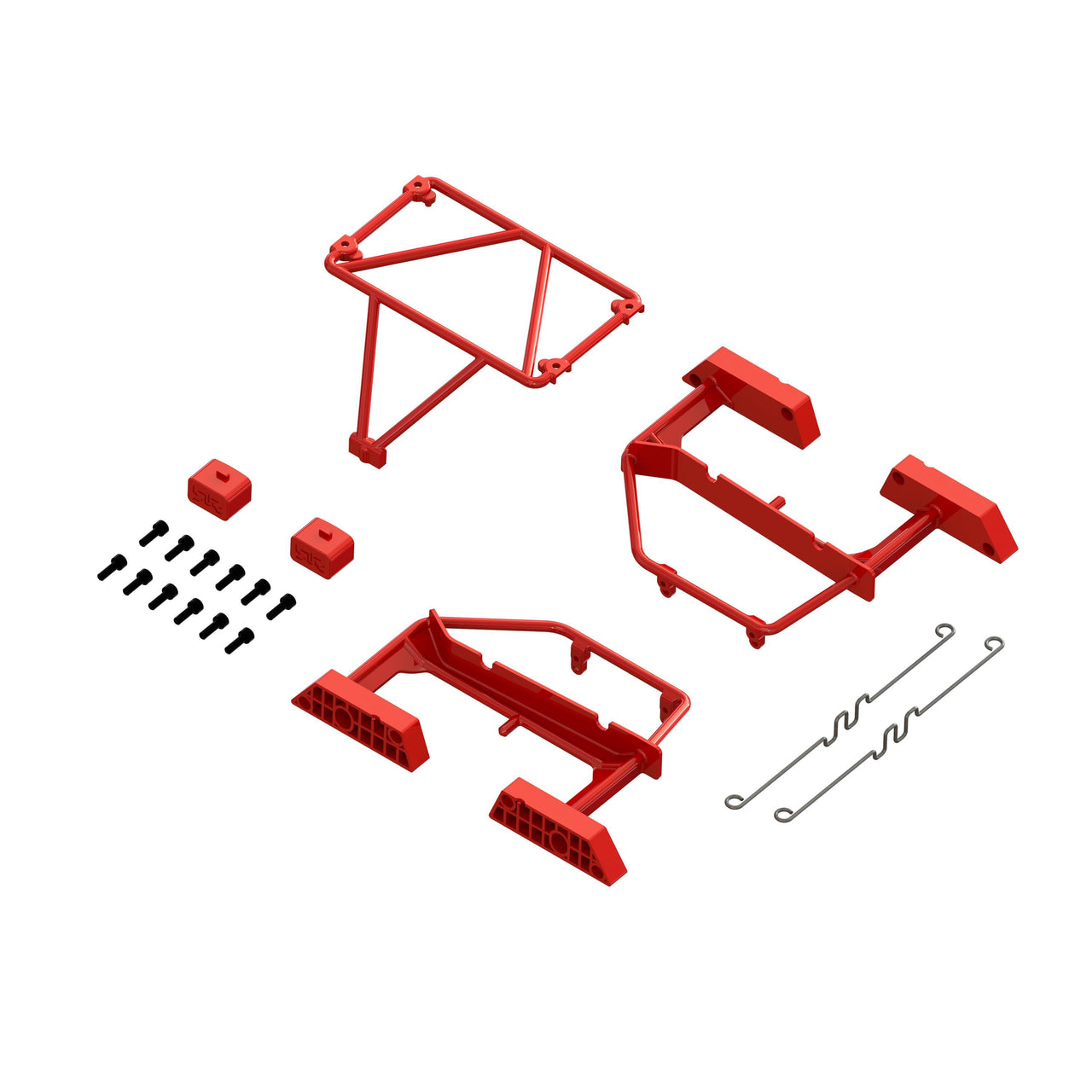 ARA320820 Ensemble de cage de protection pour carrosserie de camion désert, rouge : GROM 