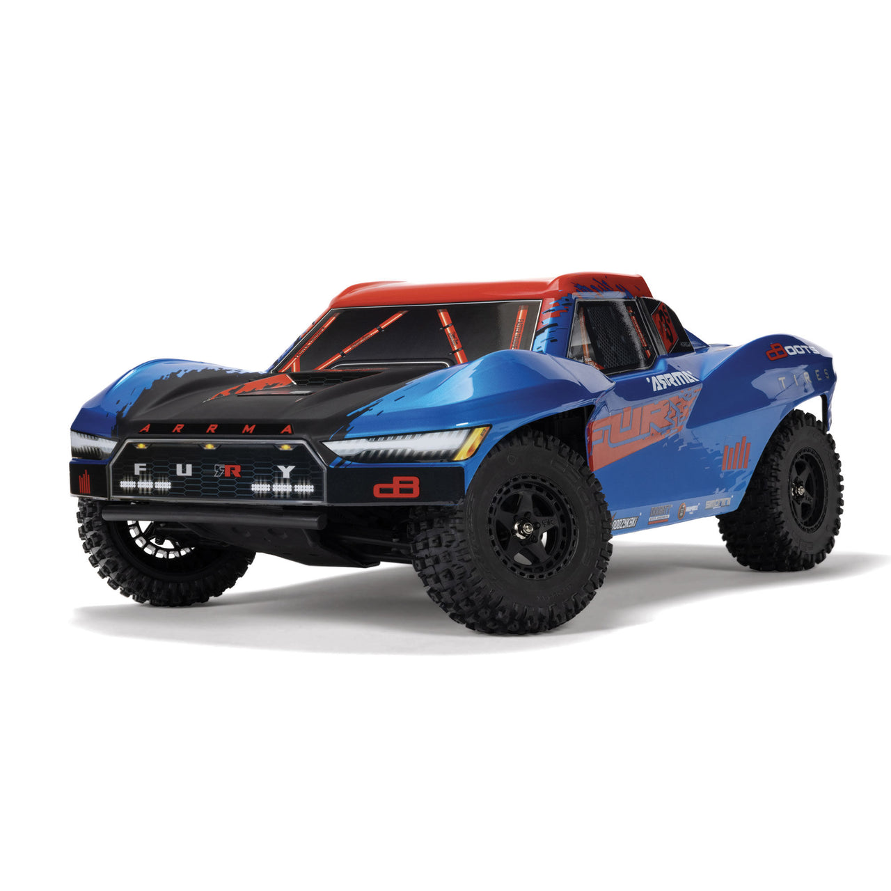 ARA3521T1 1/10 FURY 2wd 223S BLX Brushless Short Course Truck RTR avec DSC, Bleu 