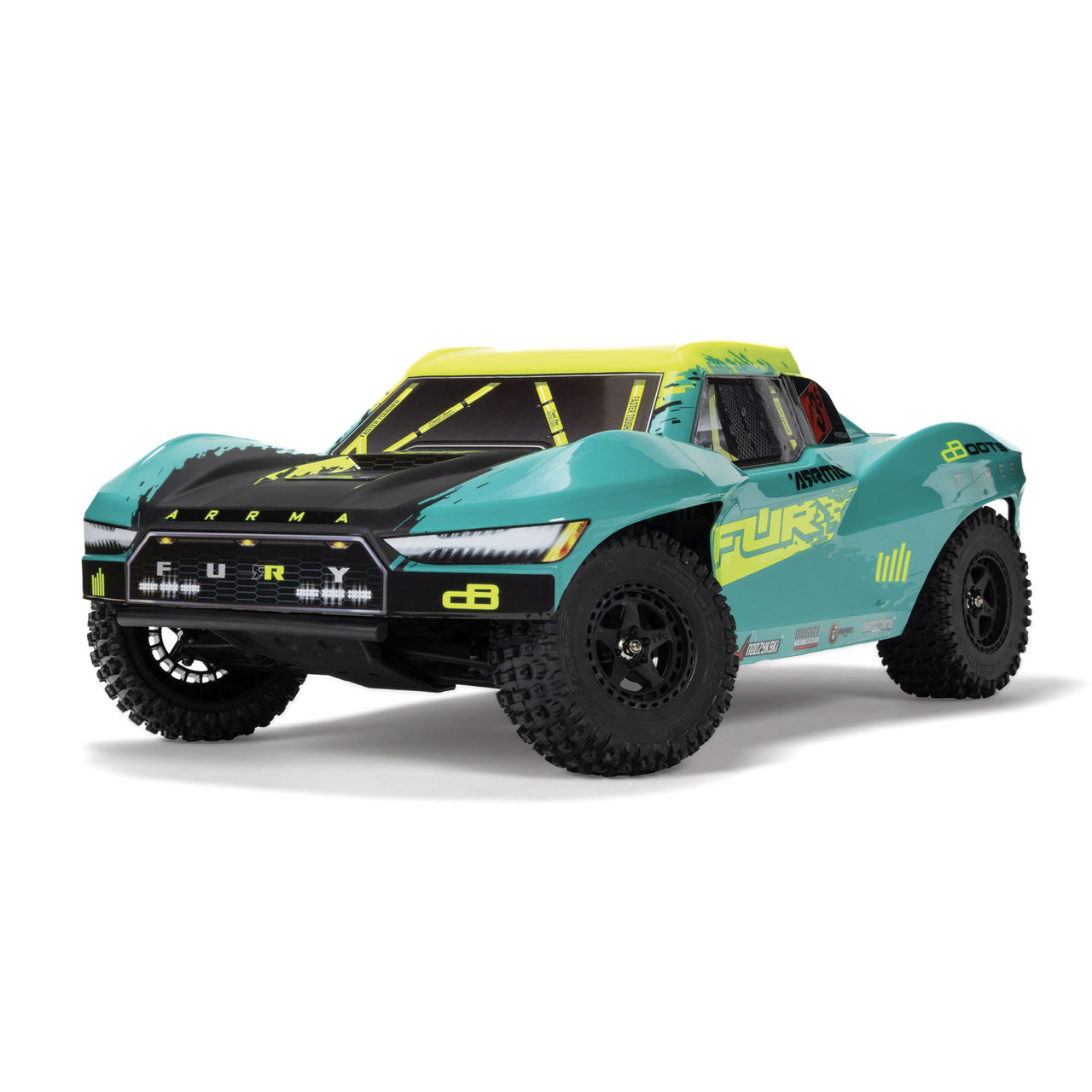 ARA3521T2 1/10 FURY 2wd 223S BLX Brushless Short Course Truck RTR avec DSC, Vert 