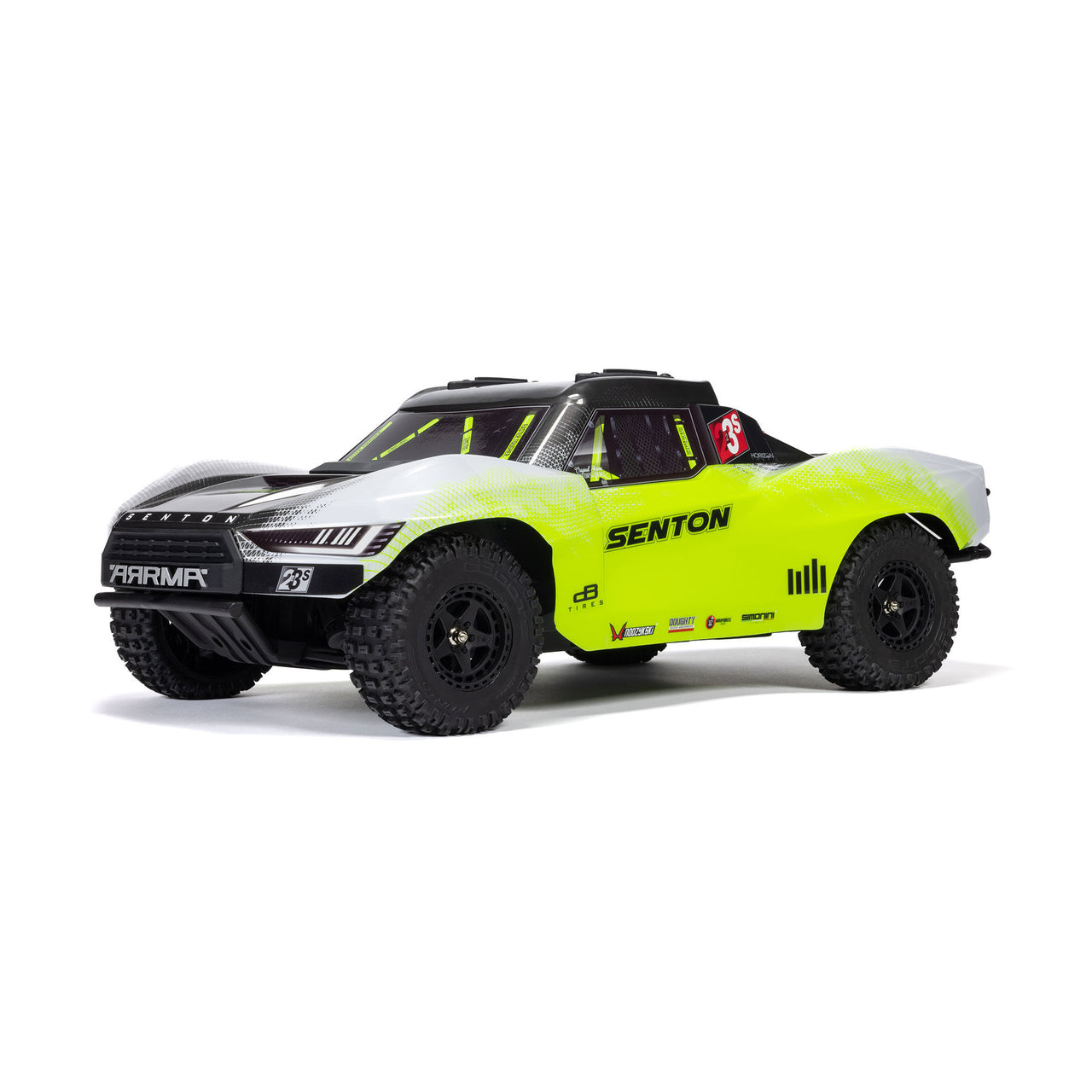 ARA4303V4T1 1/10 SENTON 4X4 223S BLX BRUSHLESS SHORT COURSE TRUCK RTR WITH DSC, YELLOW